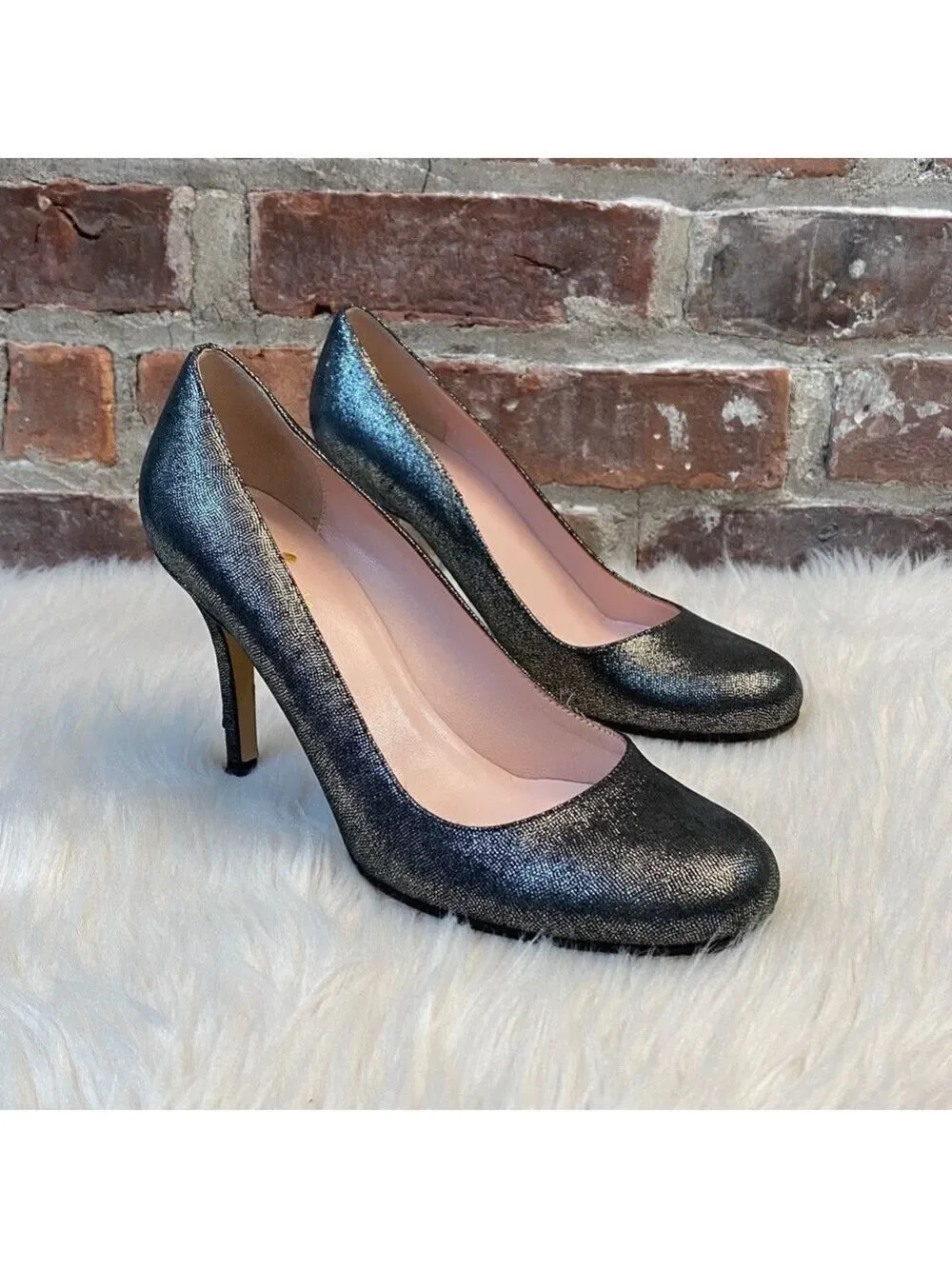 Kate Spade Silver Gray Glitter Pumps, Size 7